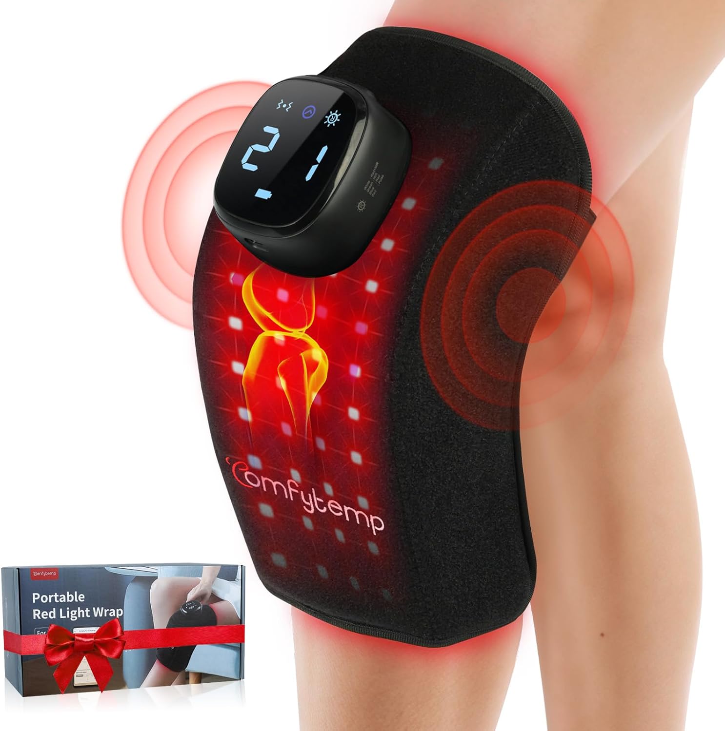 Comfytemp Cordless Red Light Therapy Knee Massager – FSA/HSA Eligible