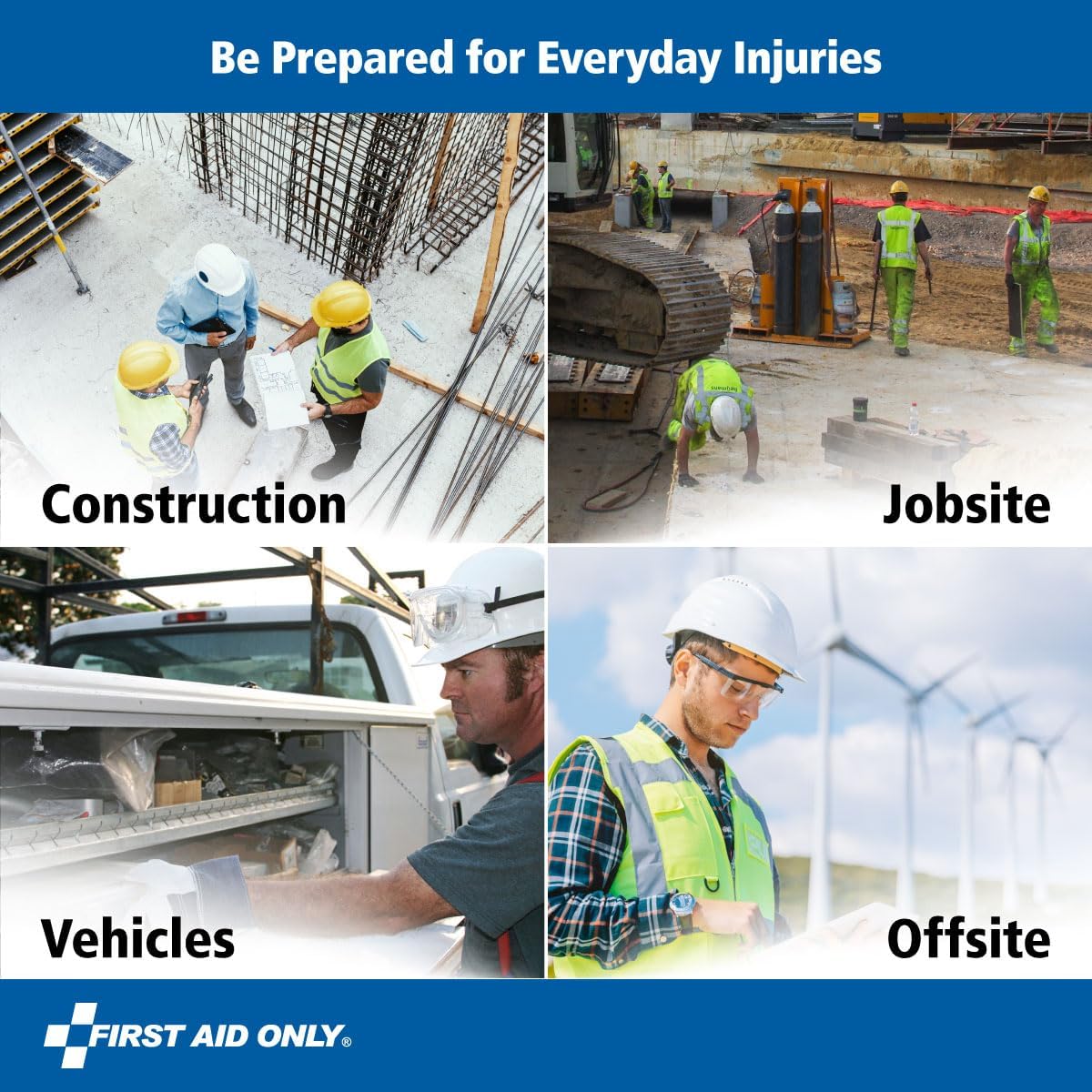 First Aid Only - 25-Person Contractor First Aid Kit 🏗️ Job Site Safety Essential - HSA/FSA Eligible 