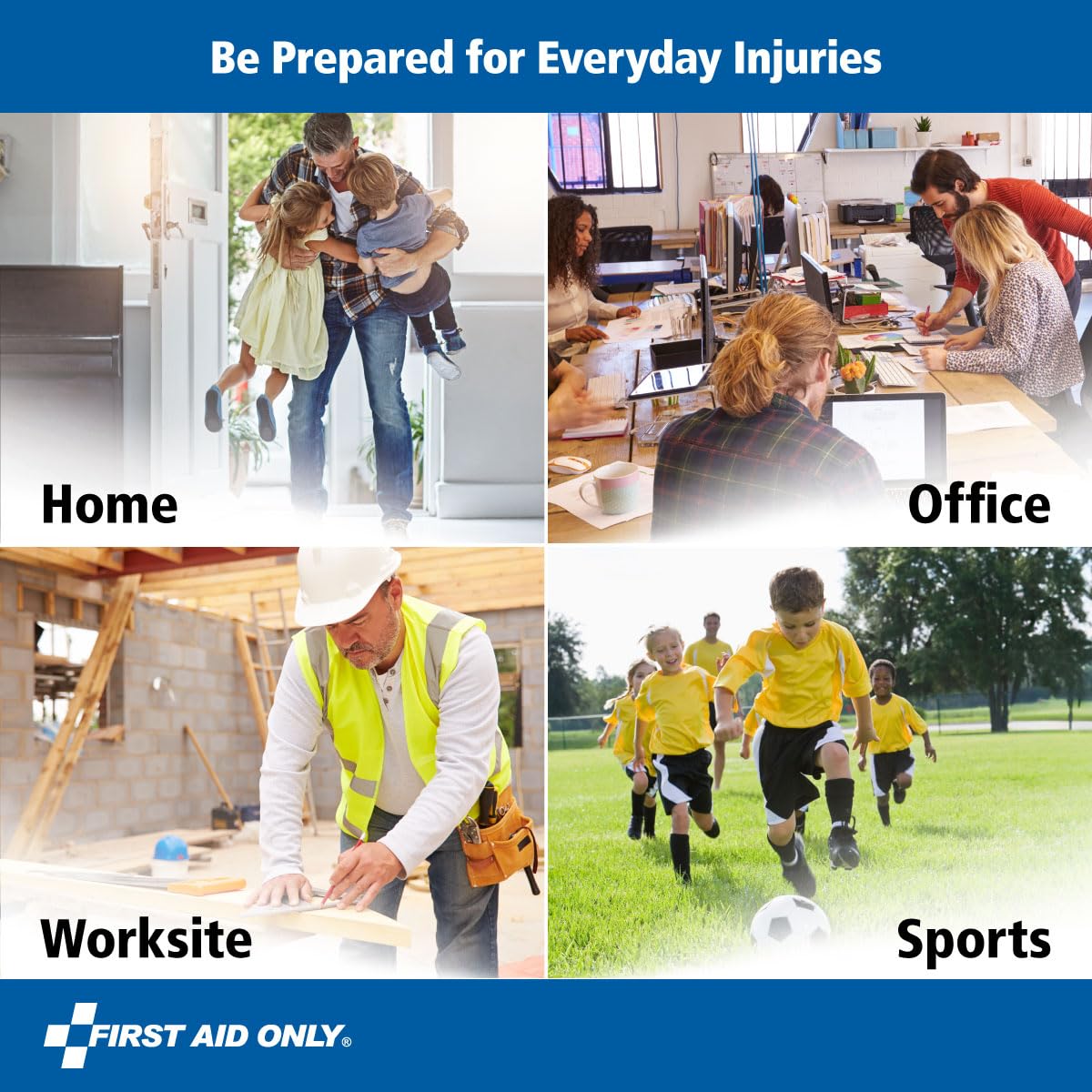 First Aid Only - OSHA-Compliant 50 Person First Aid Kit 🏢 260-Piece Emergency Set - HSA/FSA Eligible