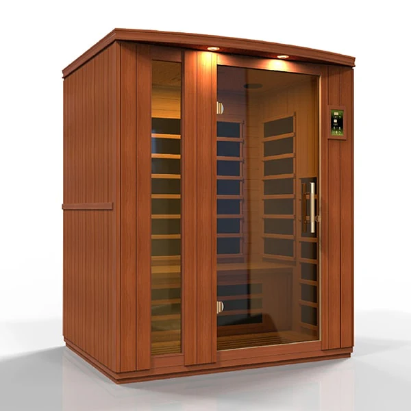 Dynamic Lugano 3-Person Low EMF FAR Infrared Sauna (Canadian Hemlock)