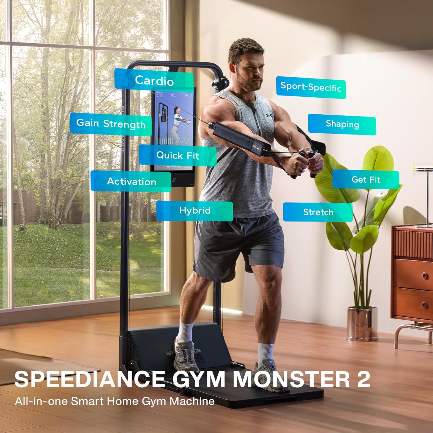 AI Smart Home Gym Machine – All-in-One Strength Training System for Full-Body Workouts 💪