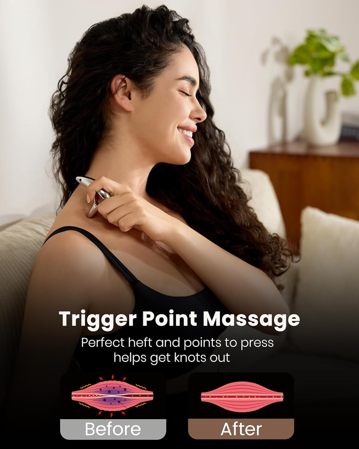 Lifechill Deep Tissue Trigger Point Massage Tool for Muscle Recovery & Pain Relief 💪 - HSA/FSA Eligible 