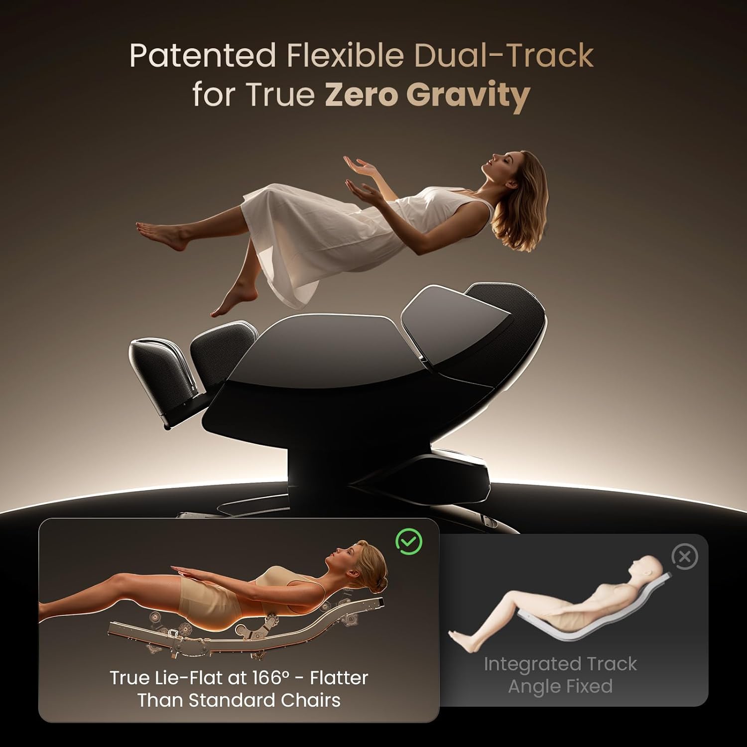 BOB AND BRAD iMaster Pro 4D Full Body Massage Chair, Co-Developed with Physical Therapists, 166° Zero Gravity SL-Track Recliner, Voice Control, Heat, Deep Tissue & Auto-Extend Calf for Tall Users