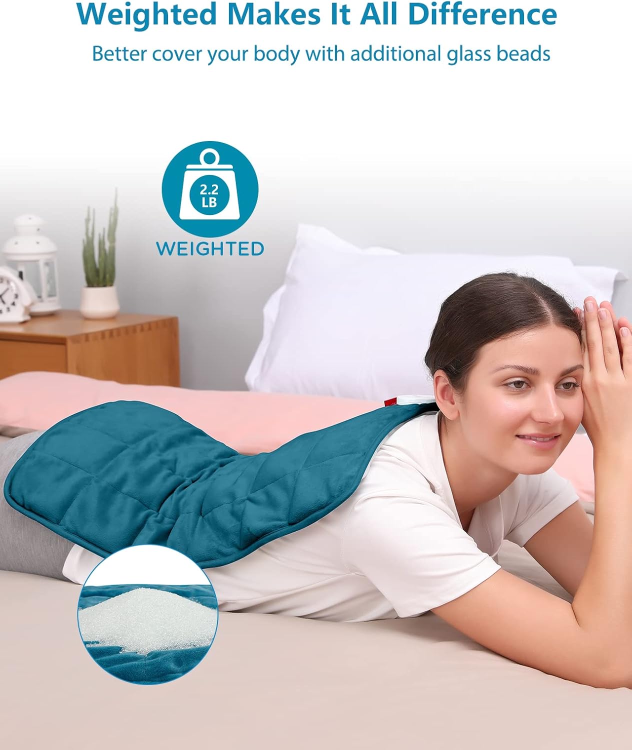 Comfytemp Weighted Heating Pad for Pain Relief 🔥💆‍♀️ - HSA/FSA Eligible 