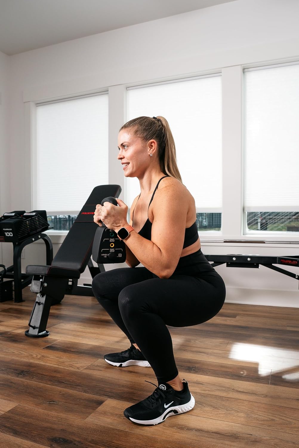 PowerBlock Adjustable Kettlebell 18–35 lb – Space-Saving Home Gym Strength Trainer 💪