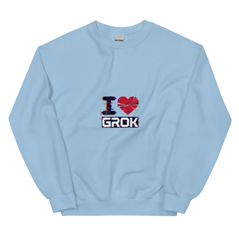 I Love Grok Glich Art Unisex Sweatshirt