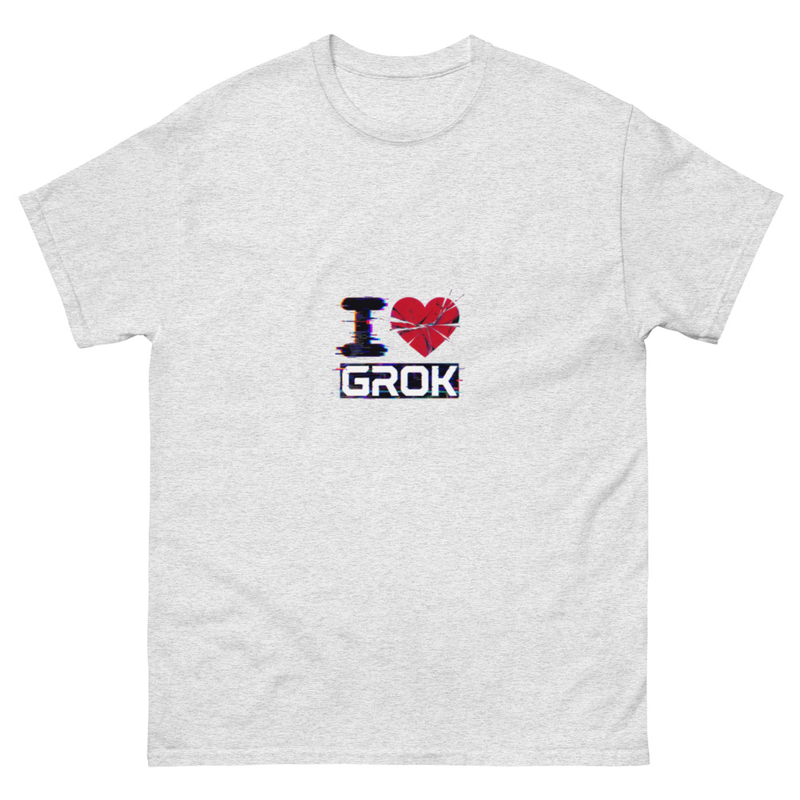I Love Grok Glitch Art Unisex classic tee