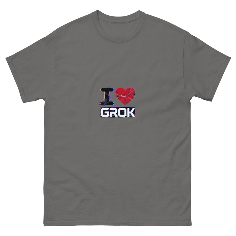 I Love Grok Glitch Art Unisex classic tee