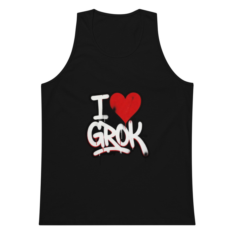 Men’s premium I <3 Grok tank top