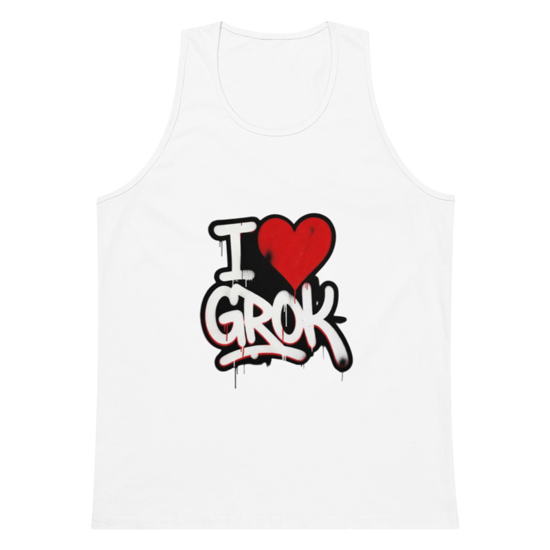 Men’s premium I <3 Grok tank top