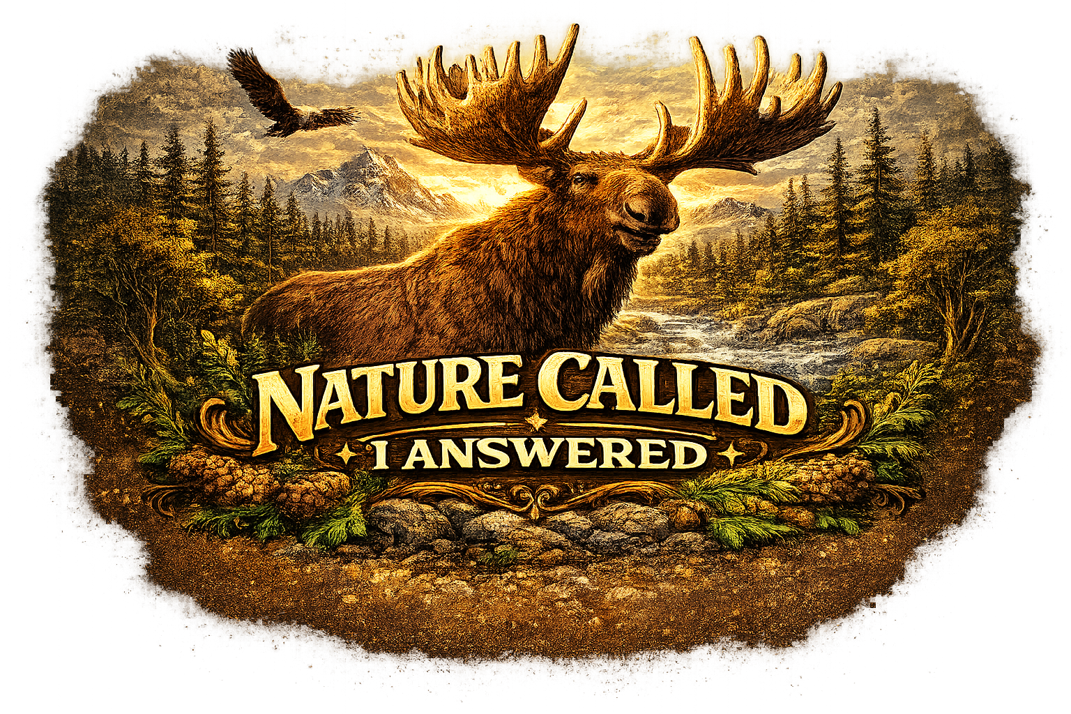 Nature Called Moose T-shirt