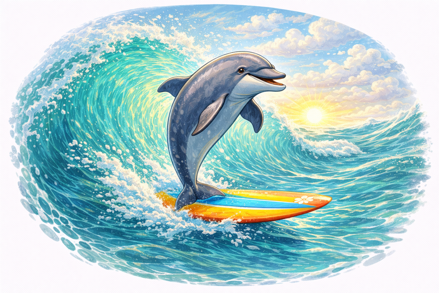 Dolphin Surf T-shirt