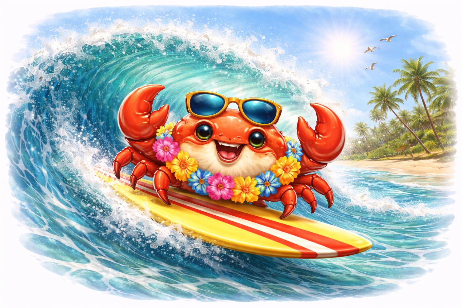 Surfing Crab T-shirt