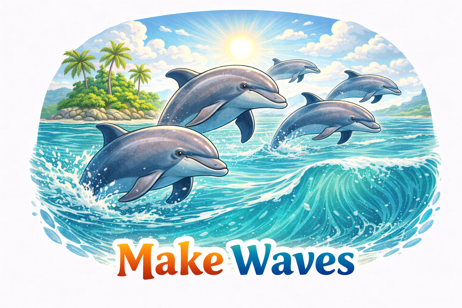 Dolphin Make Waves T-shirt