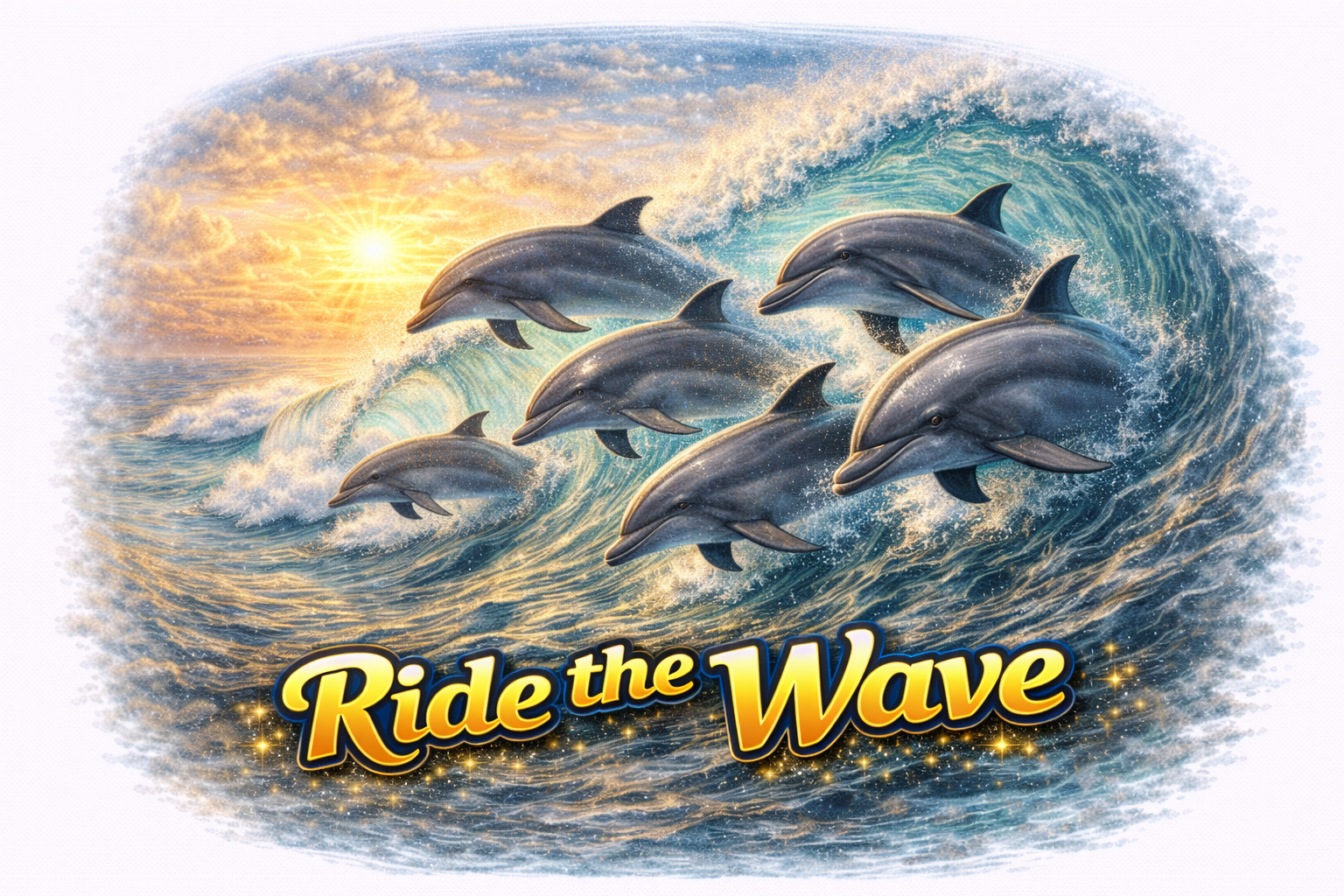 Ride the Wave Dolphin T-shirt