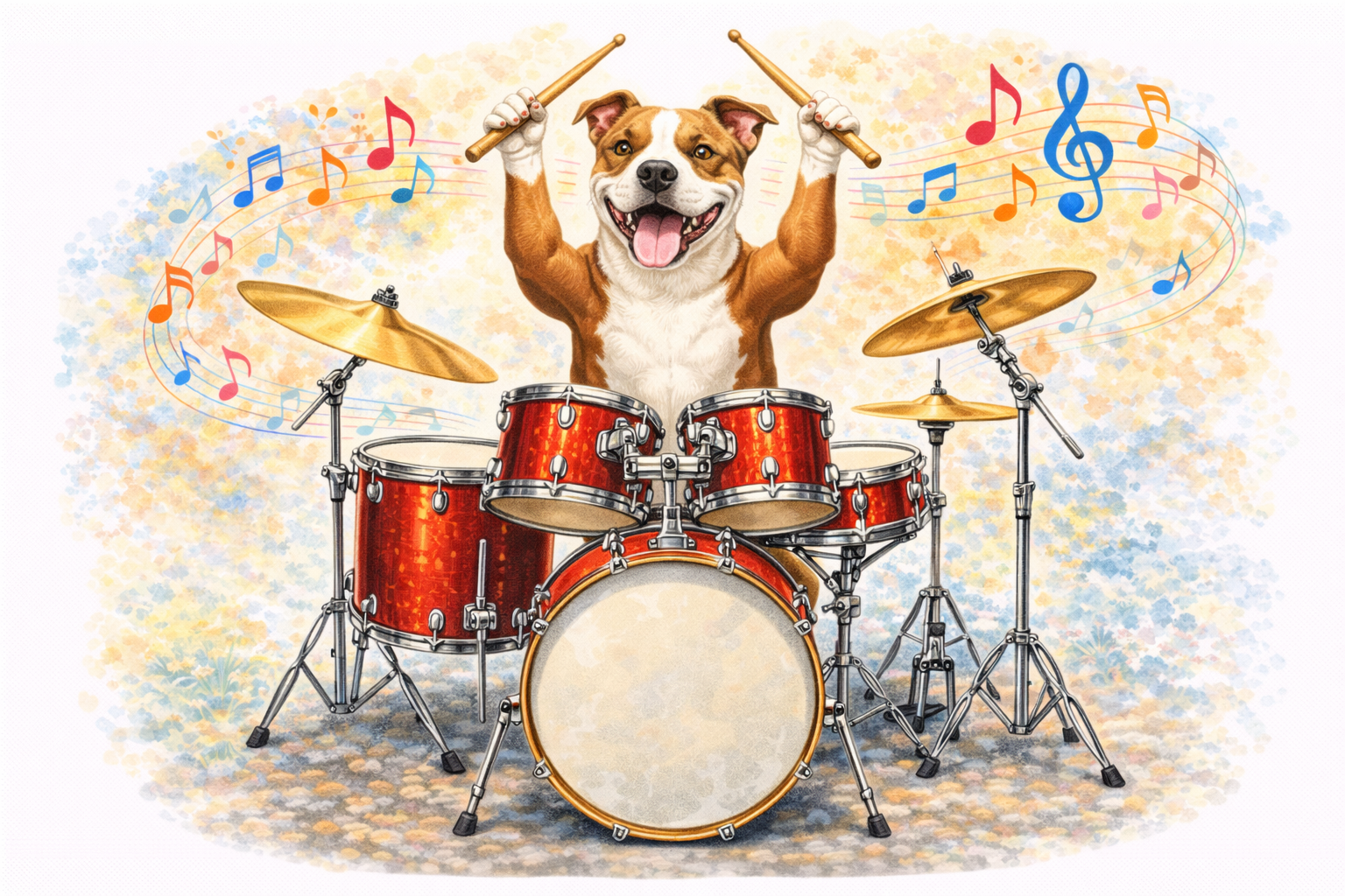Dog Drummer T-shirt