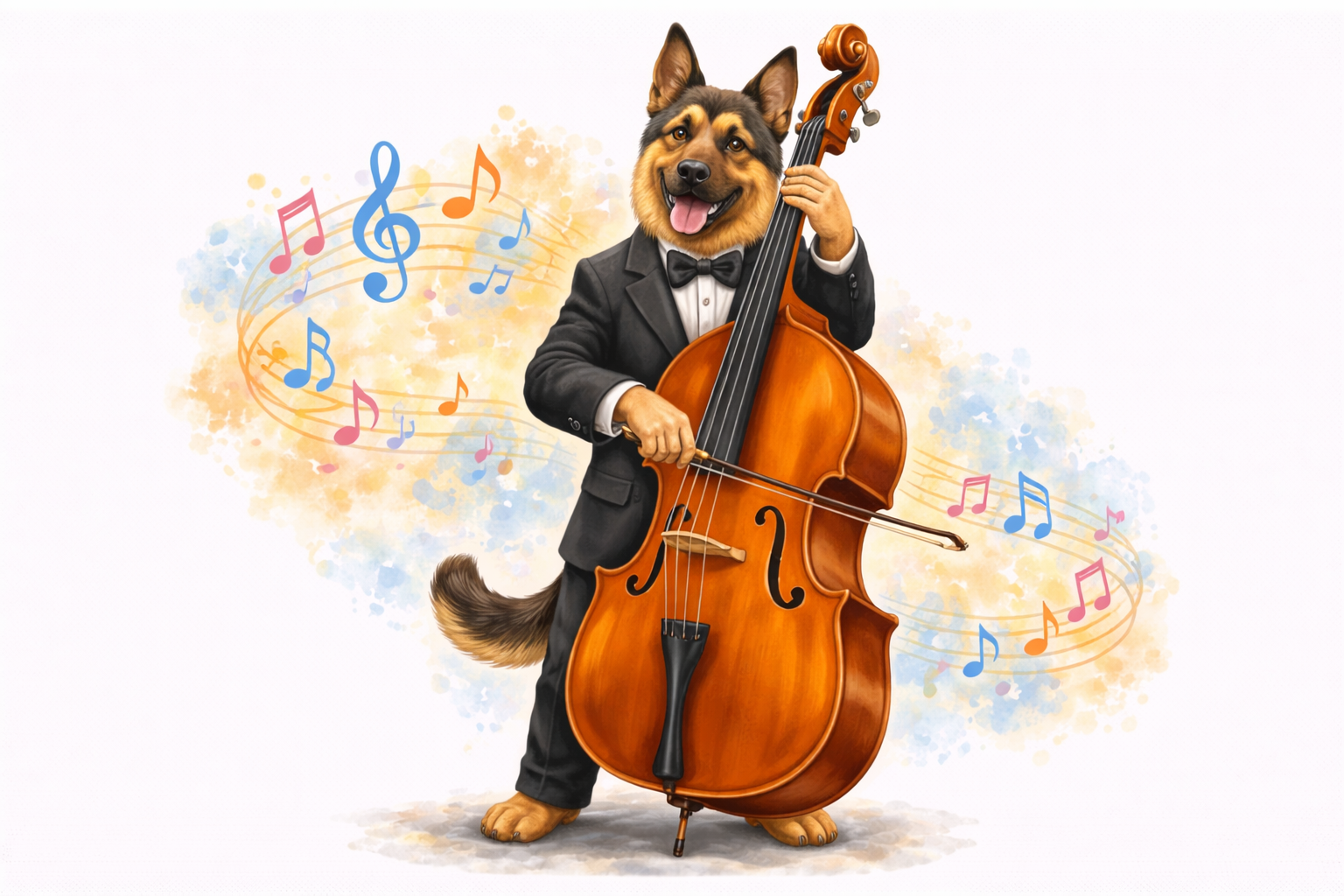 Dog Cellist T-shirt