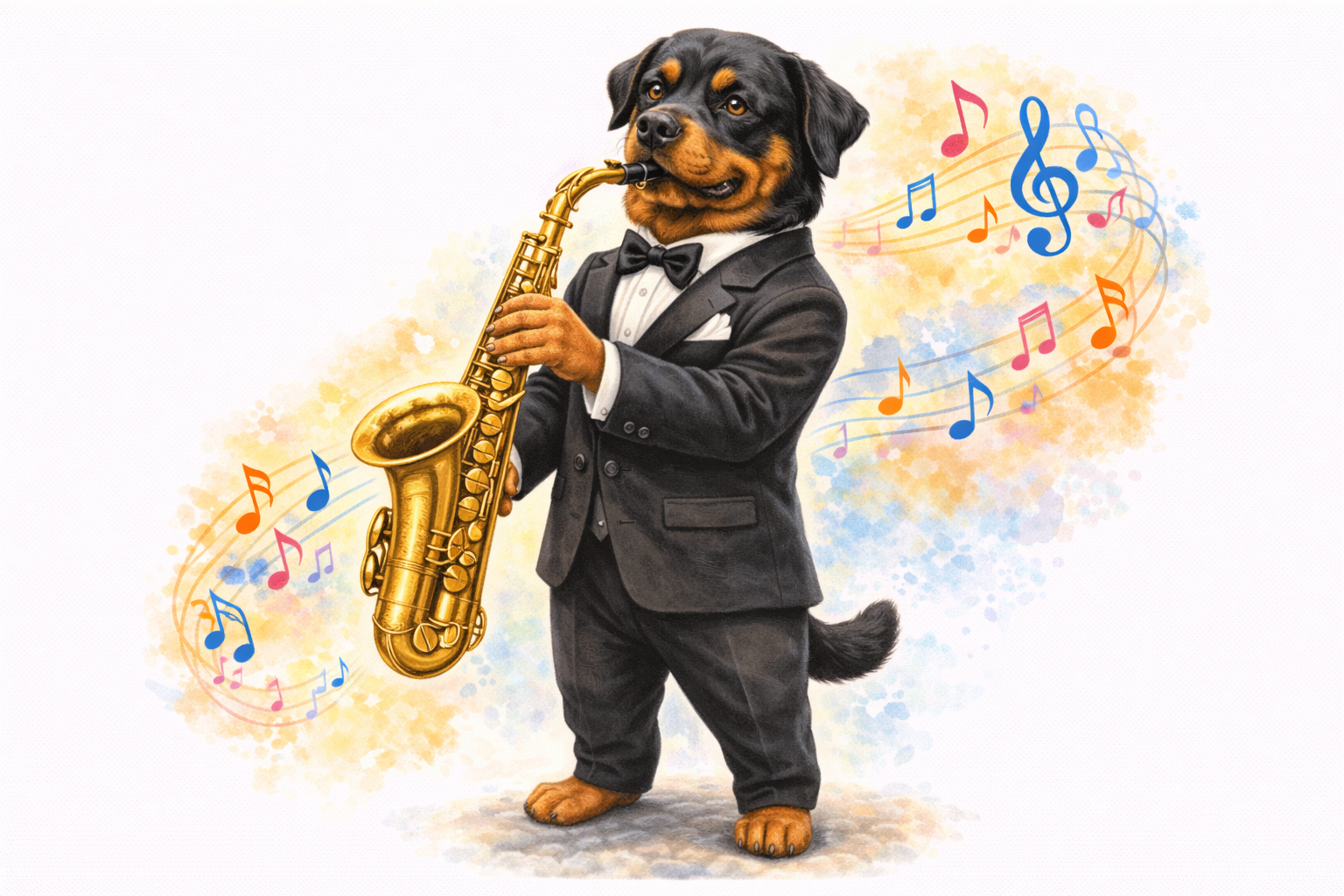 Rottweiler Saxophonist T-shirt