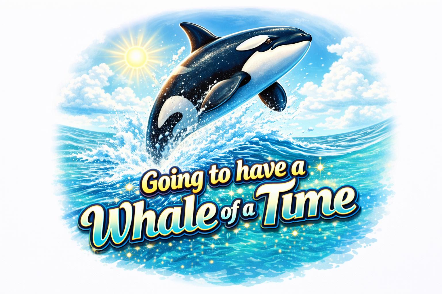 Whale of a Time Art T-shirt