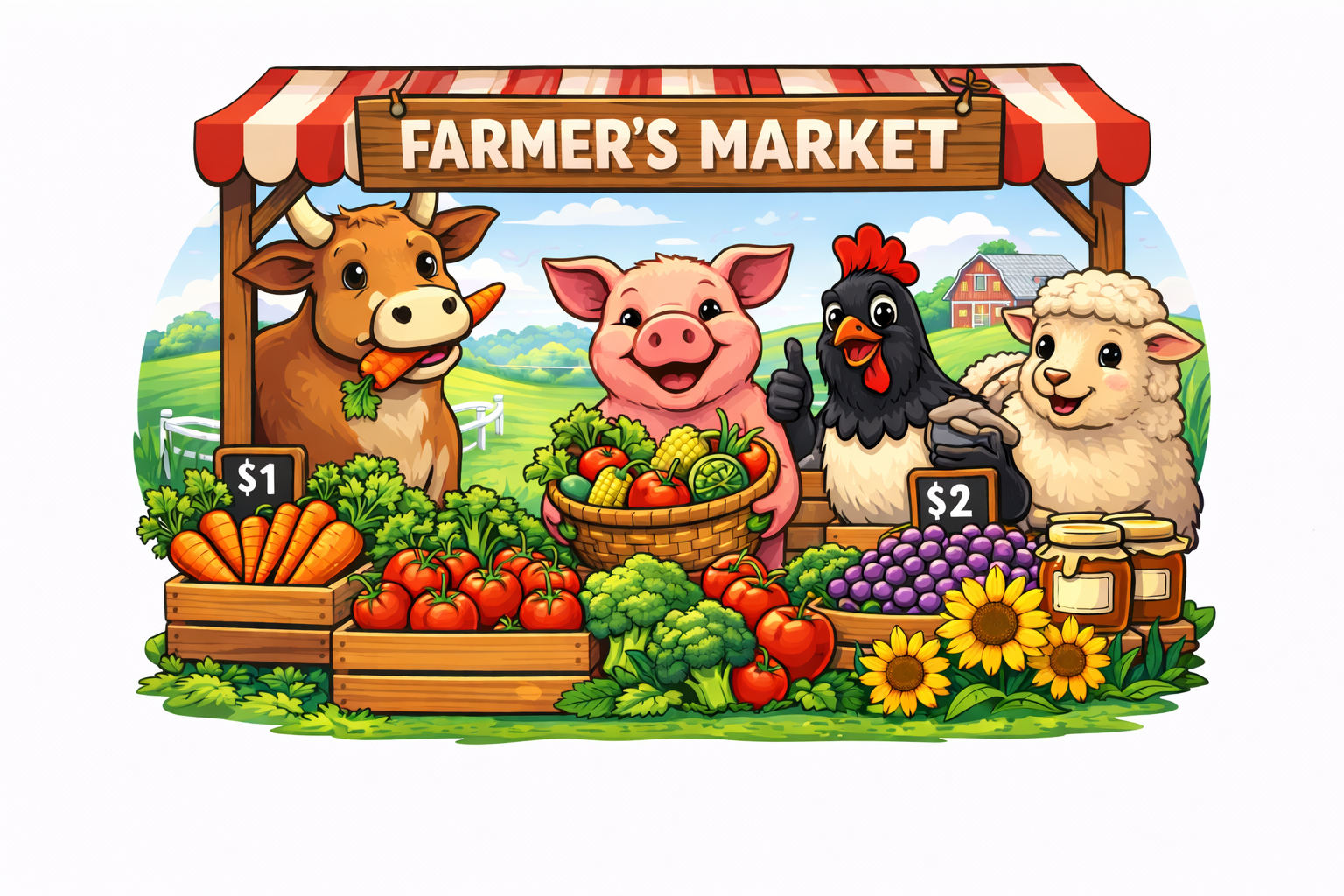 Farmer's Market Produce T-shirt