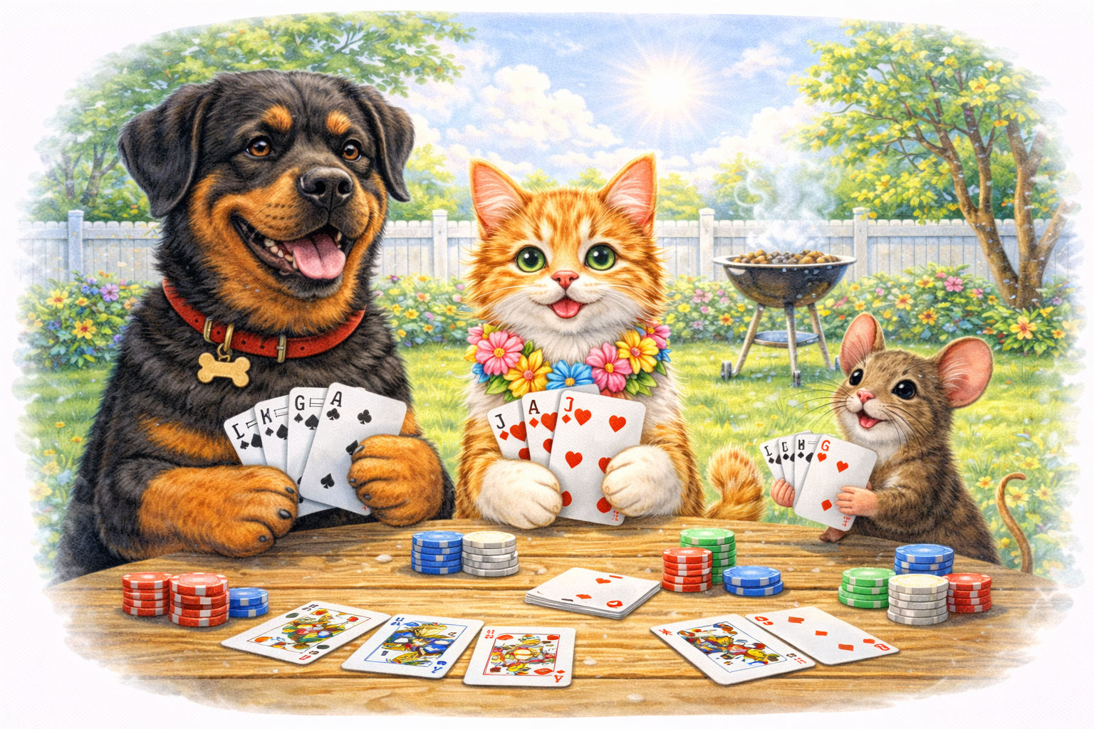 Animal Poker Party T-shirt