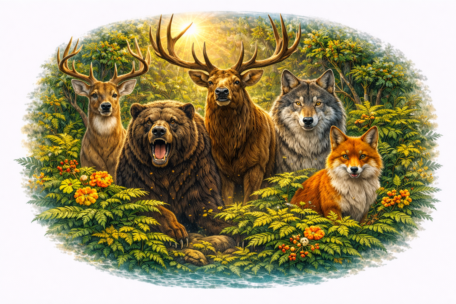 Wildlife Forest Animals T-shirt