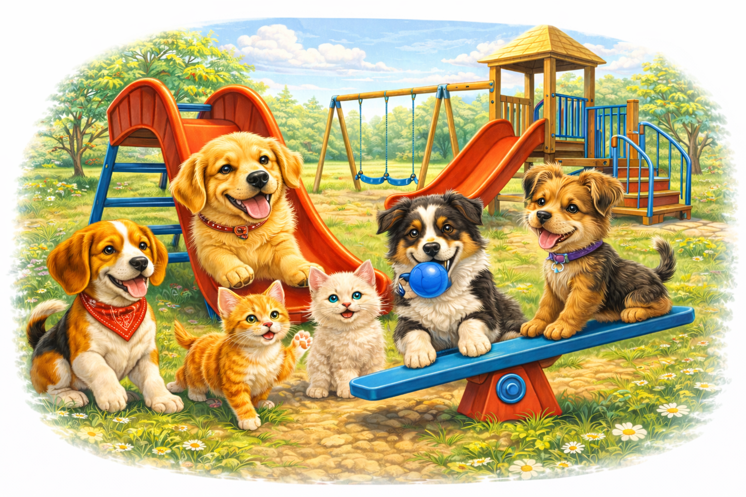 Playful Pets Playground T-shirt