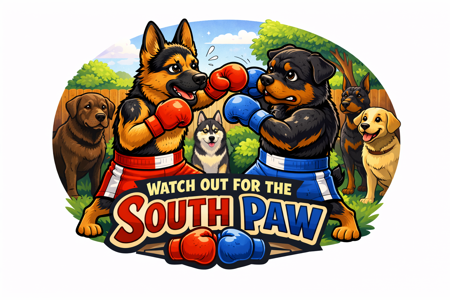 South Paw Boxing Dogs T-shirt