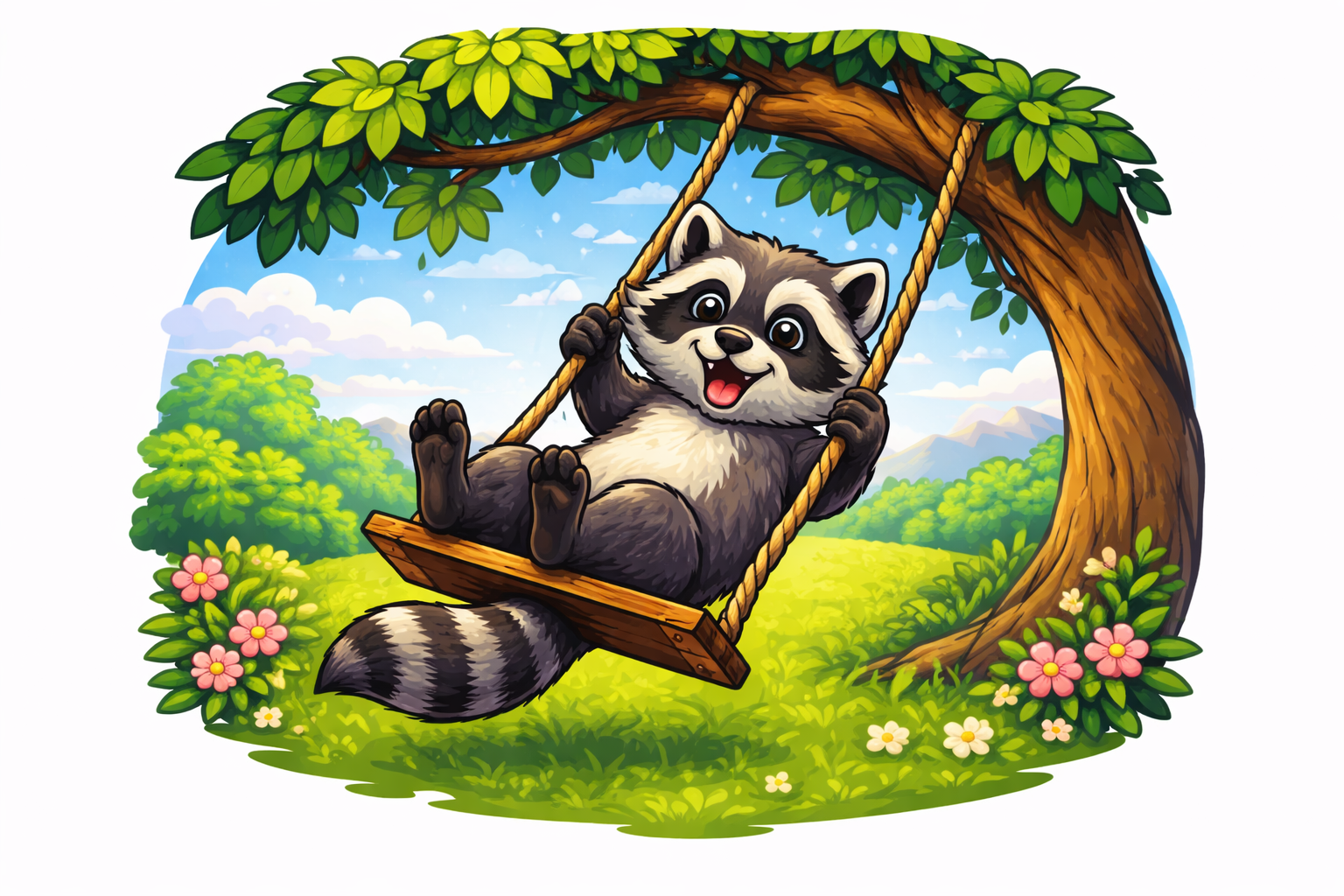 Raccoon Swing T-shirt