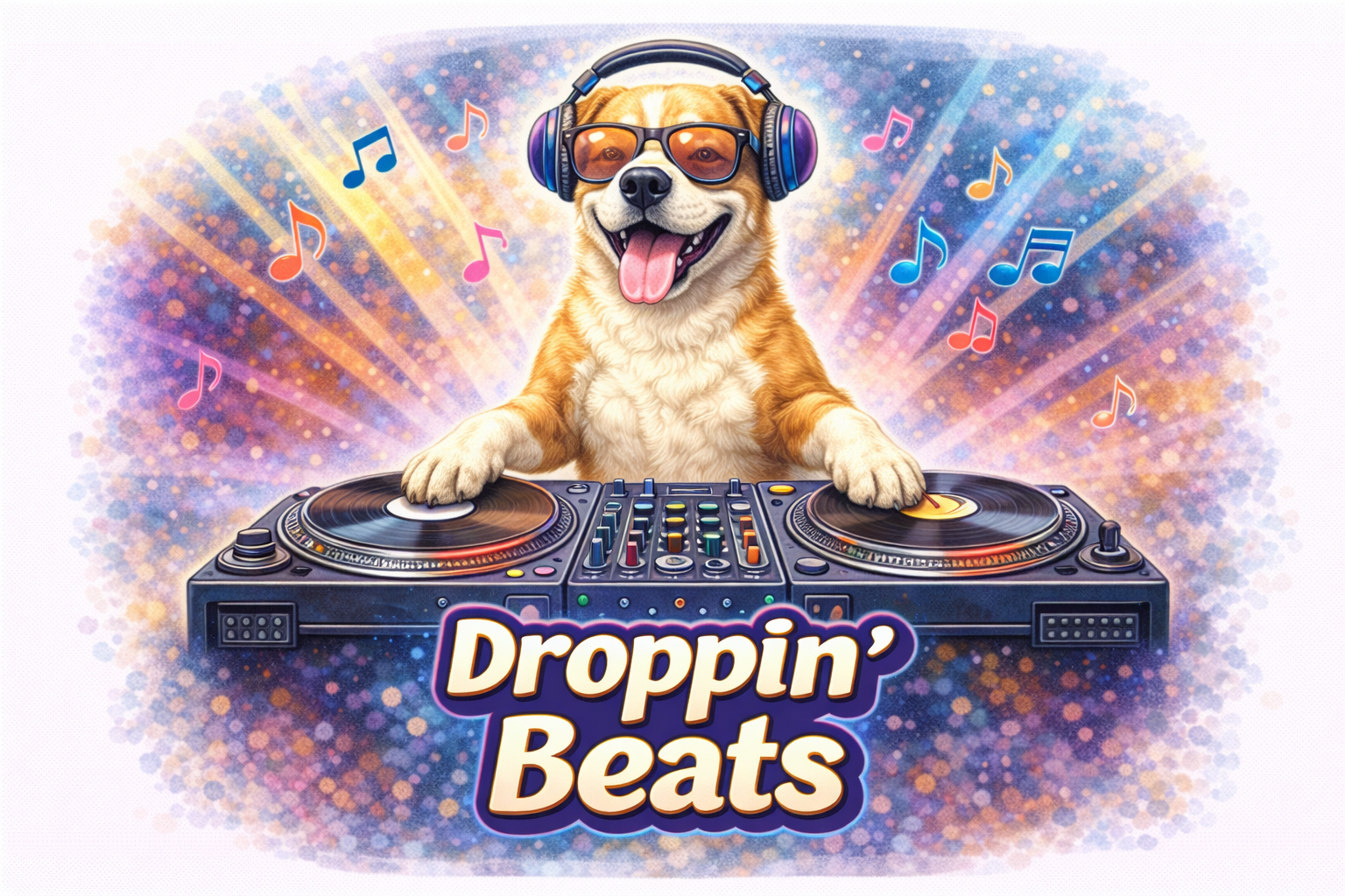 Droppin' Beats DJ Dog T-shirt