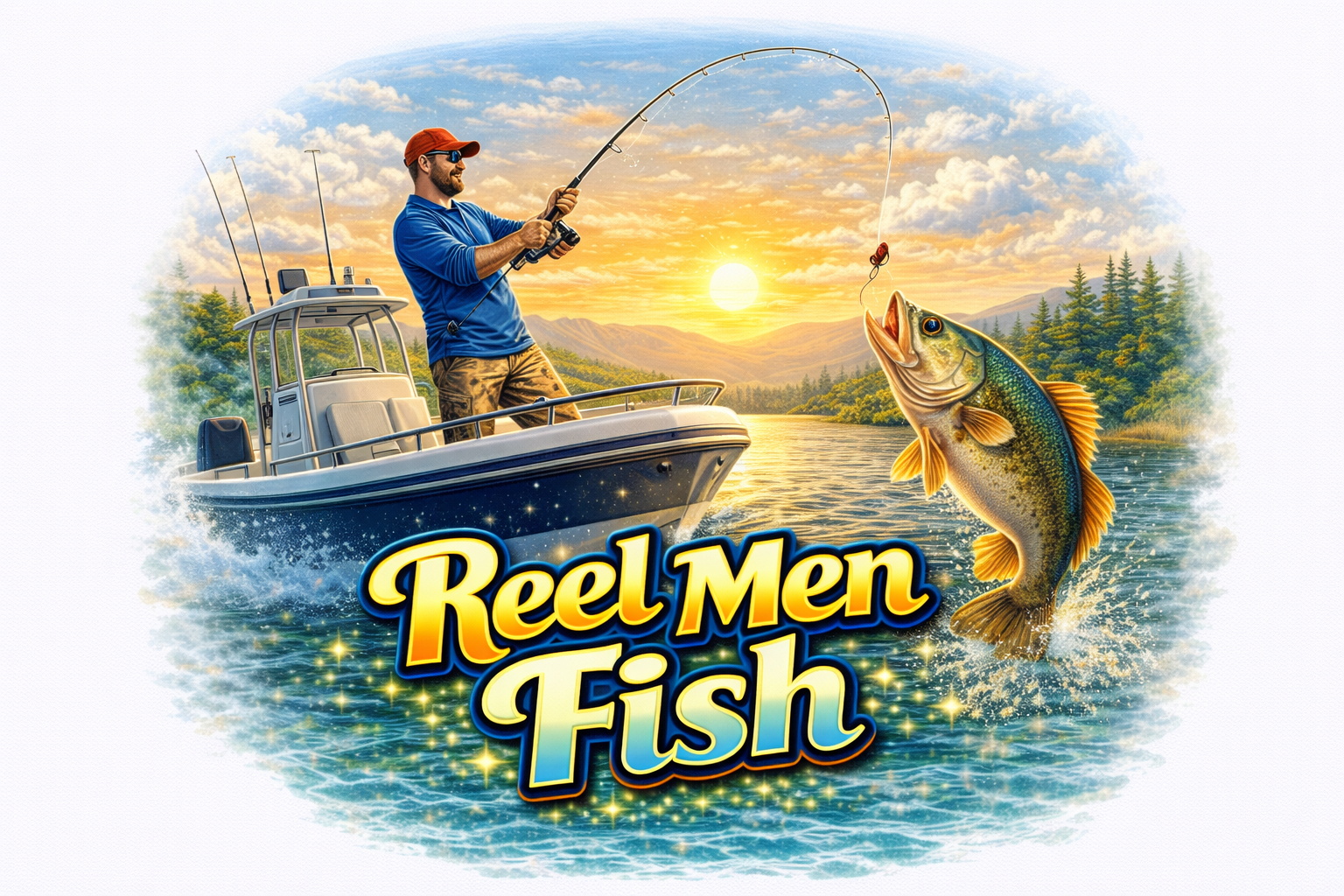 Reel Men Fish T-Shirt