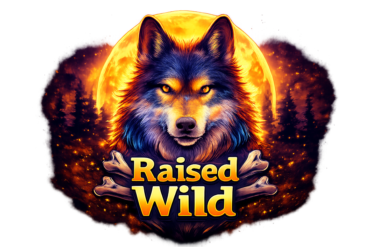 Raised Wild Wolf T-shirt
