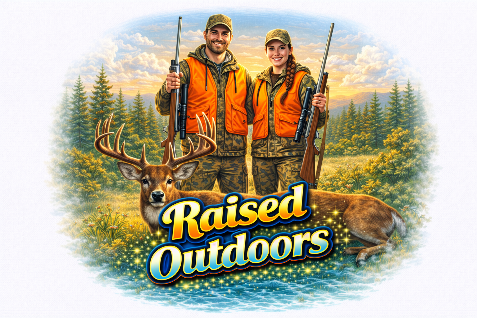 Raised Outdoors Hunting T-shirt