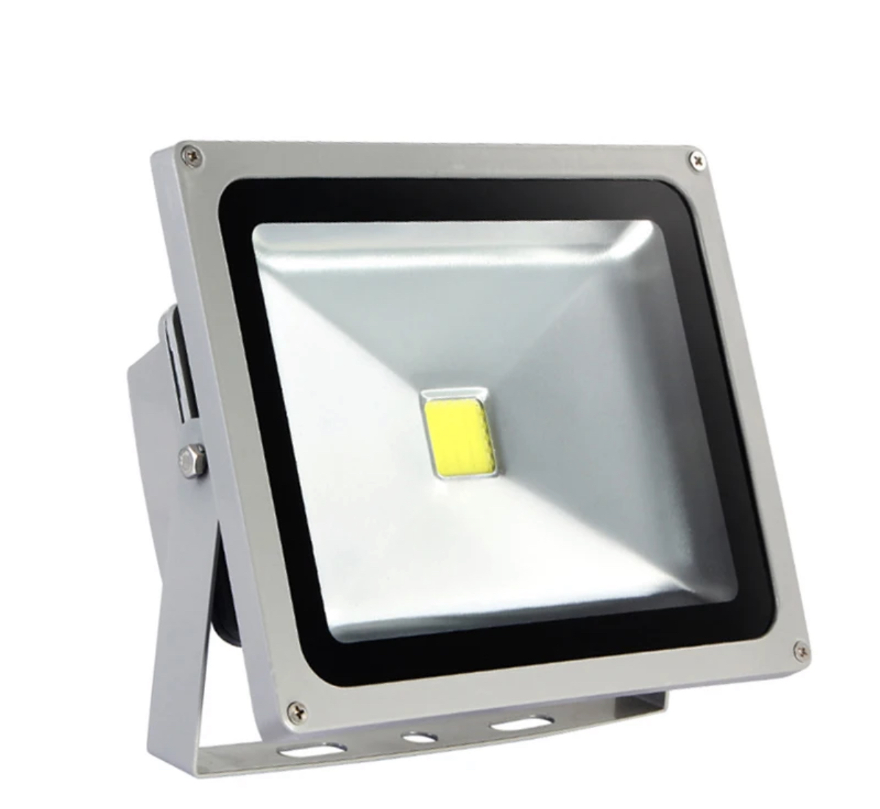 Reflector Led De 50w Exterior Blanco Frio 6500k Gris Blanco Frío