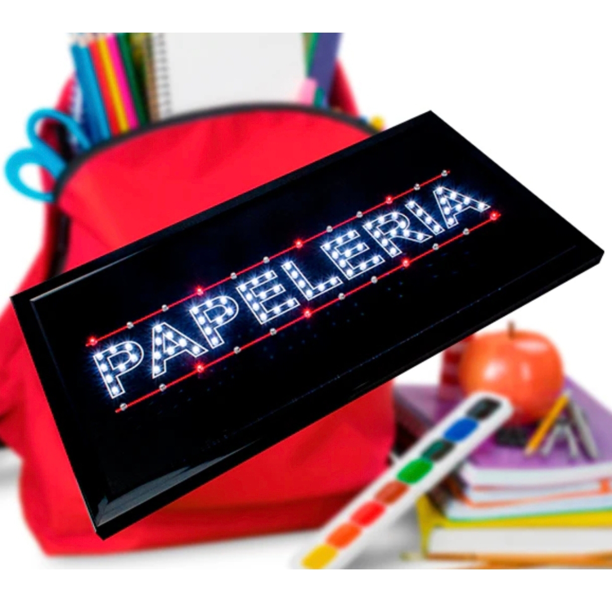 Letrero Luminoso Papelería
