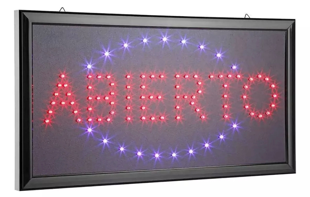 Letrero LED 'Abierto'