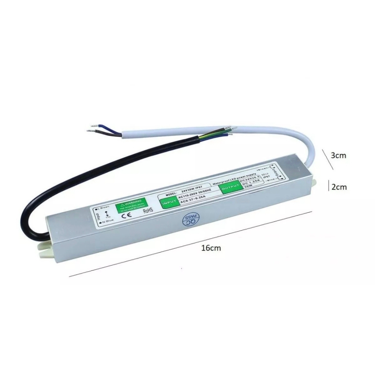 Balastra Fuente De Poder Conmutada 20w/1.66amp/12v Exterior