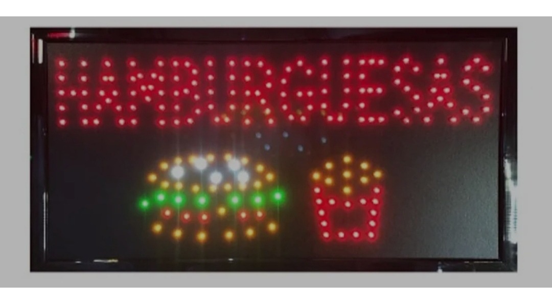 Letrero LED Hamburguesas