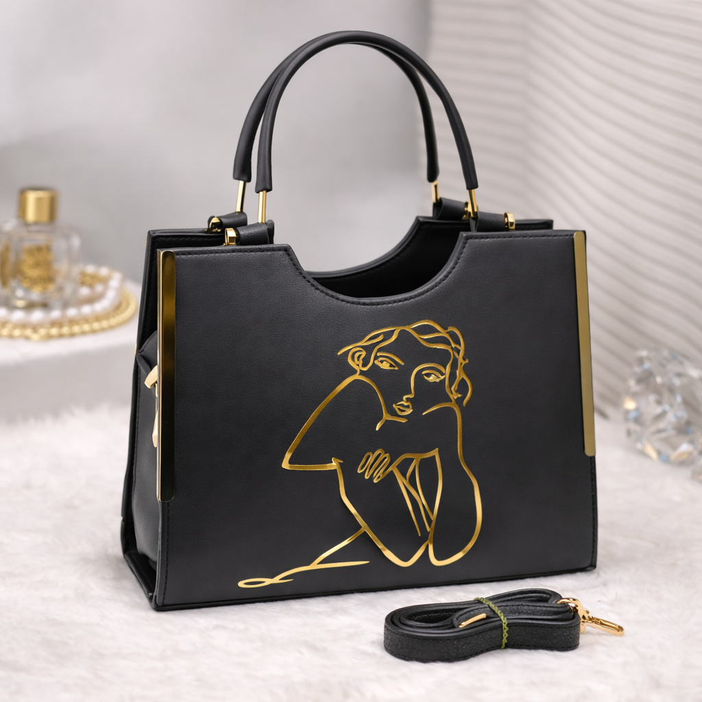 Art Deco Black Handbag