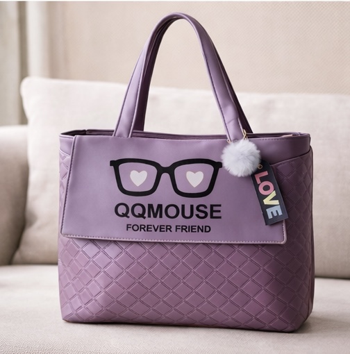 Purple Fashion Tote Bag