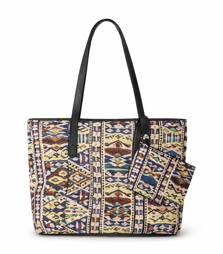 Ethnic Print Tote Bag