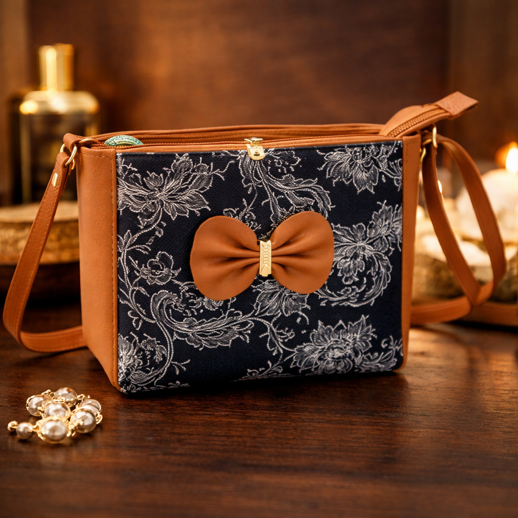 Floral Bow Sling Bag