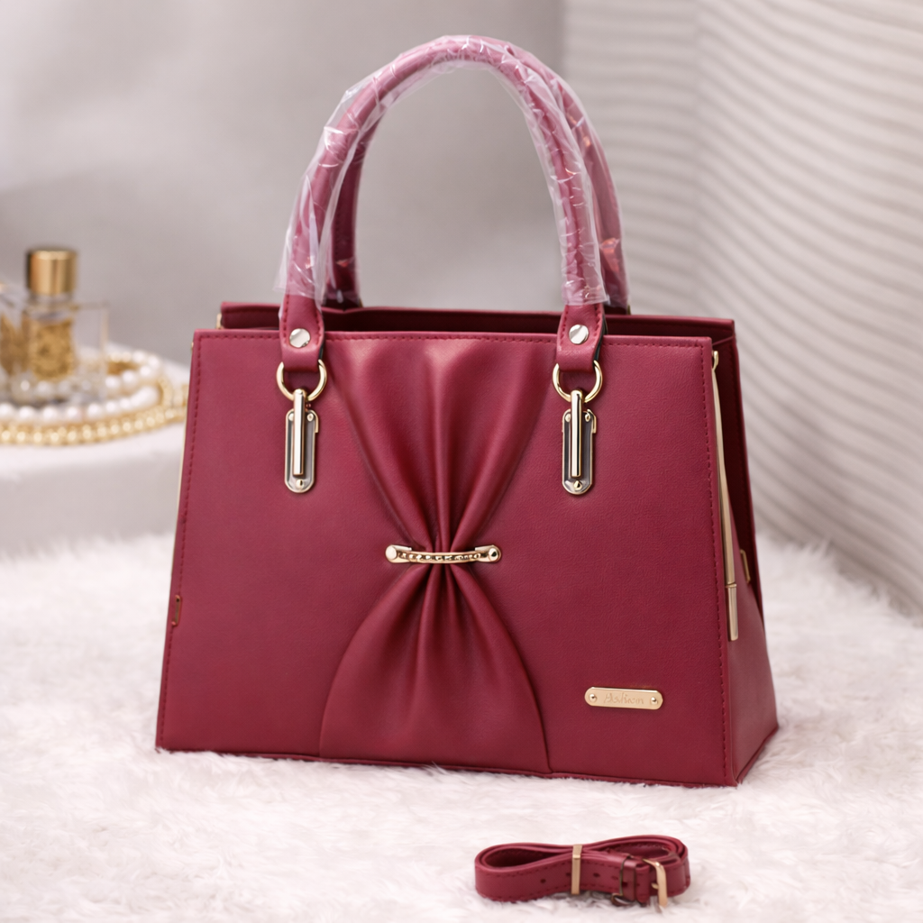 Elegant Maroon Handbag