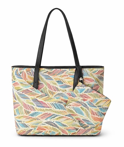 Tropical Leaf Print Tote Bag