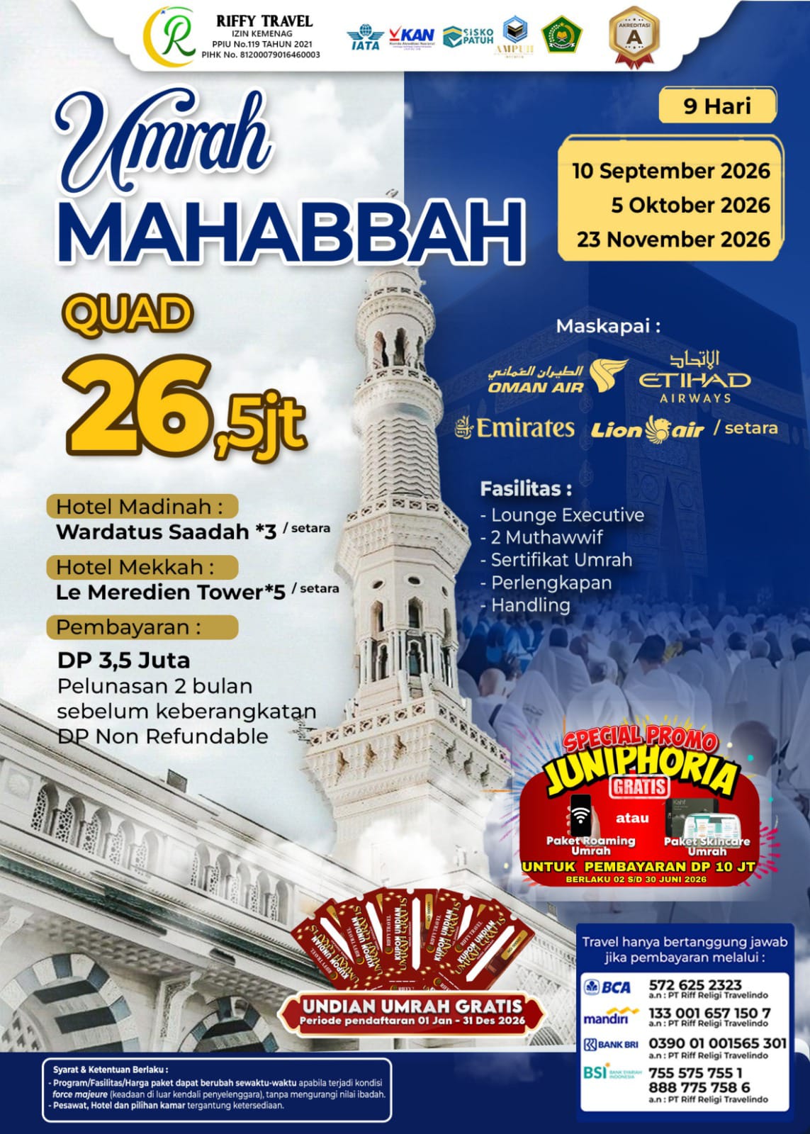 Umrah Mahabbah Quad 9 Hari