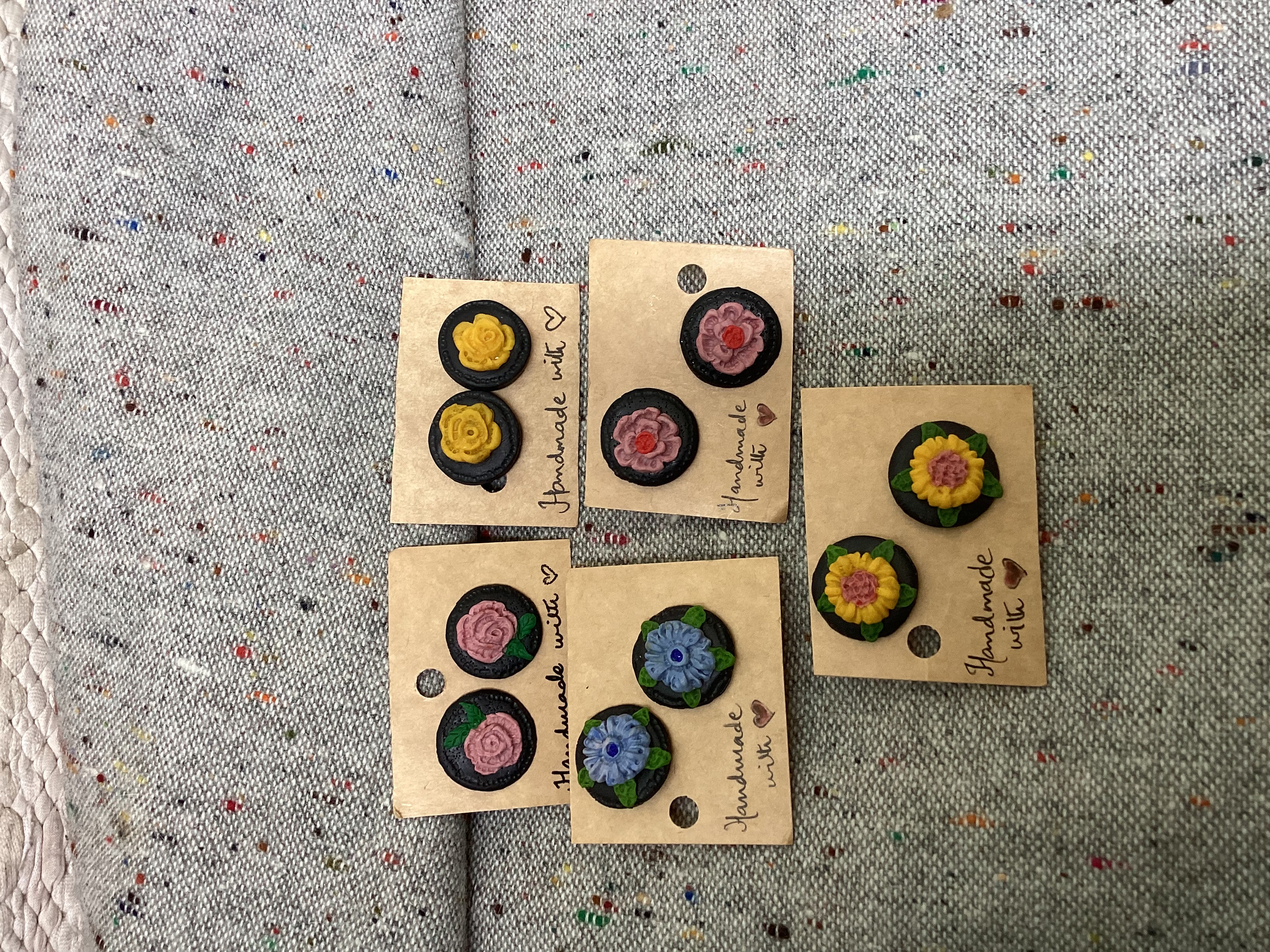 Handmade Flower Studs