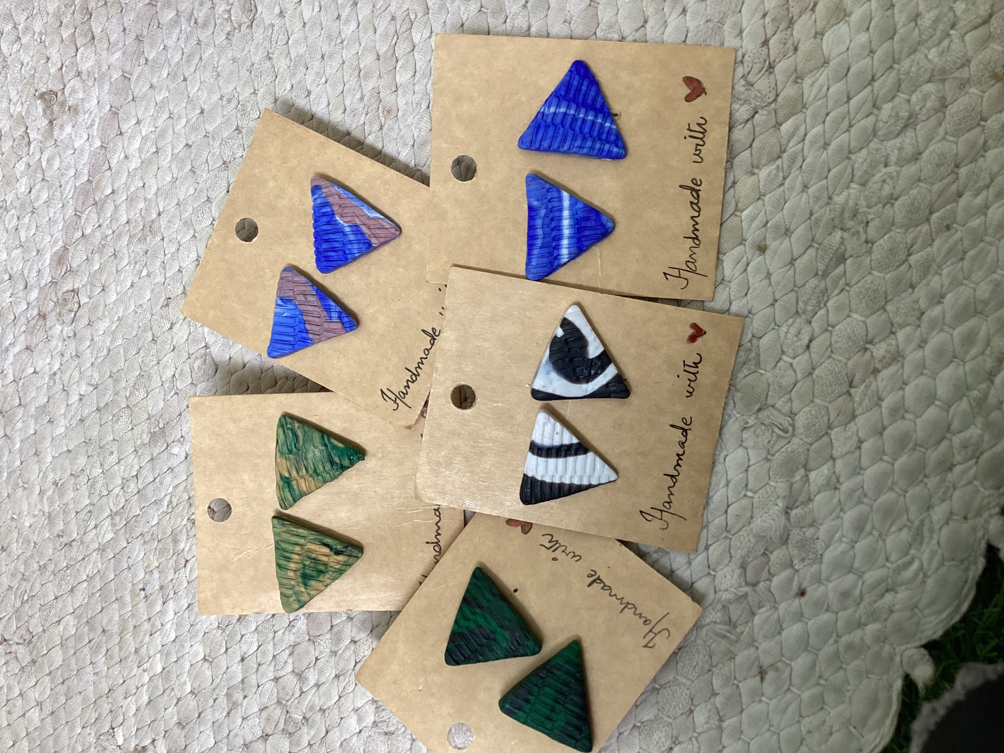 Handmade Triangle Studs