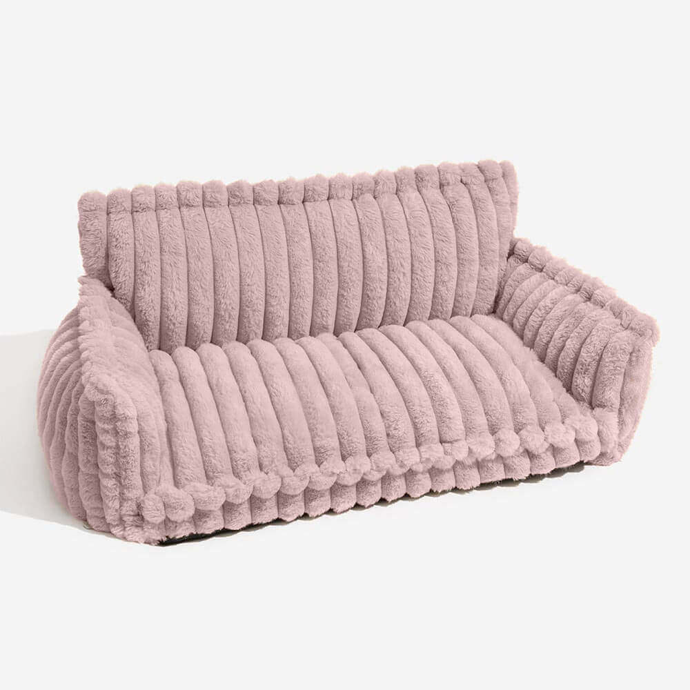 Plush Ribbed Velvet Sofa
