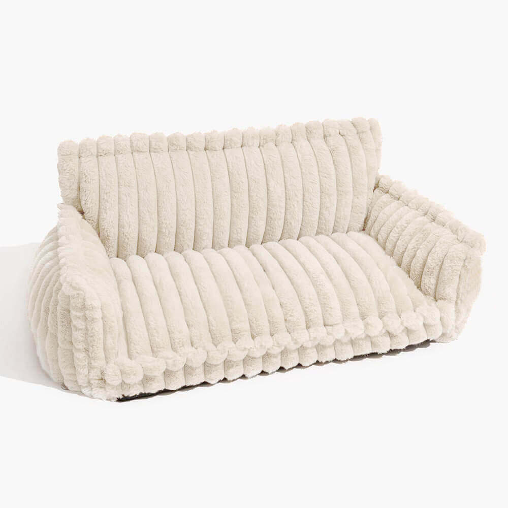 Plush Ribbed Sofa
