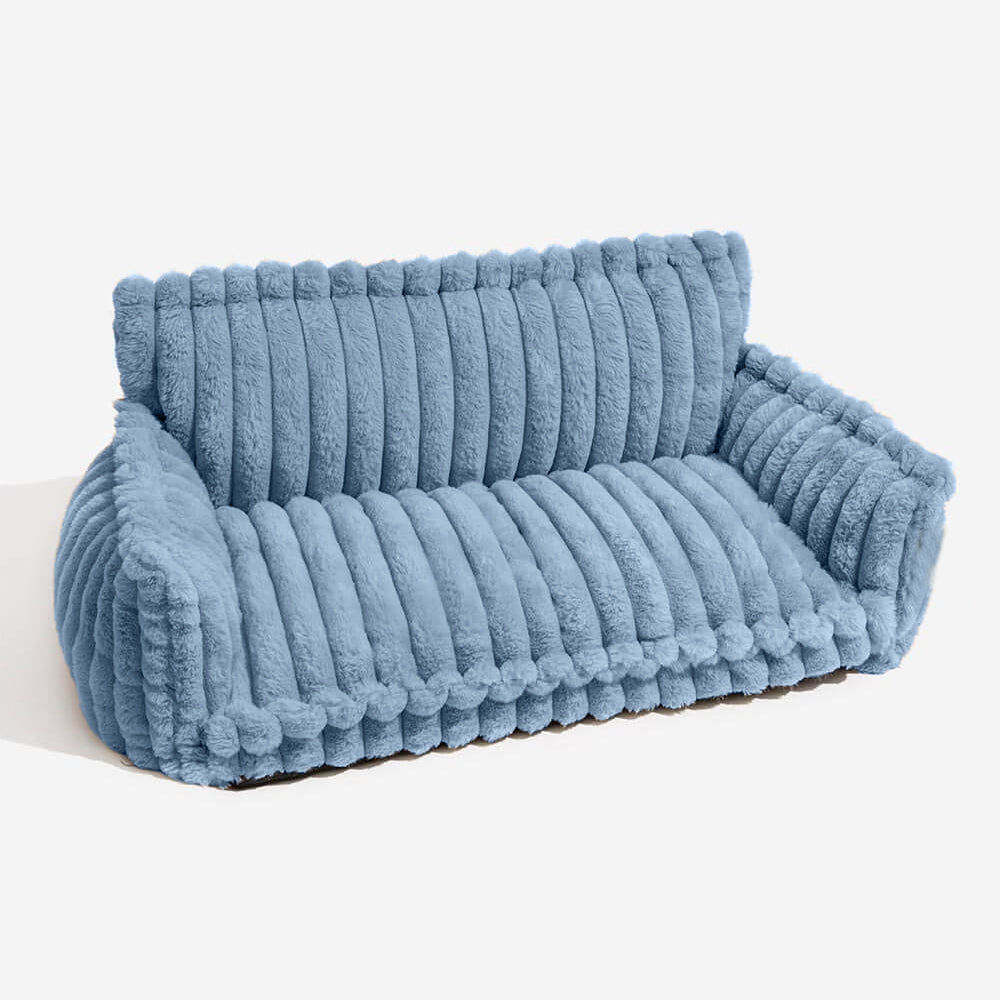 Plush Ribbed Sofa